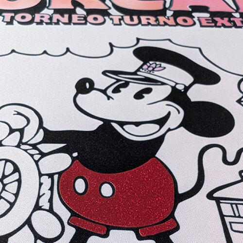 Detalle Tapete Iriscente y Purpurina